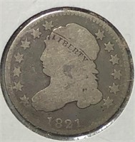 1821 Capped Bust Dime Sm Date VG
