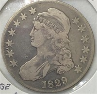 1829 Capped Bust Half Dollar VF