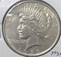 1923 peace Dollar MS63