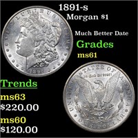 1891-s Morgan Dollar $1 Graded BU+