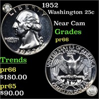 Proof 1952 Washington Quarter 25c Graded GEM+ Proo