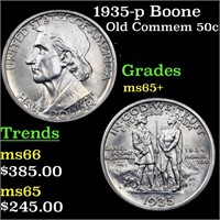 1935-p Boone Old Commem Half Dollar 50c Graded GEM