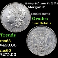 1878-p 8tf vam 12 I3 R4 Morgan Dollar $1 Graded Un