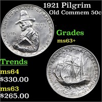 1921 Pilgrim Old Commem Half Dollar 50c Graded Sel