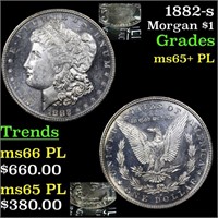 1882-s Morgan Dollar $1 Graded GEM+ PL