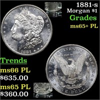 1881-s Morgan Dollar $1 Graded GEM+ PL