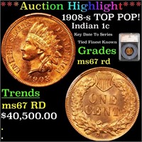 ***Auction Highlight*** 1908-s TOP POP! Indian Cen