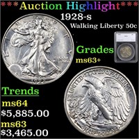 ***Auction Highlight*** 1928-s Walking Liberty Hal