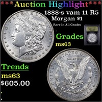 ***Auction Highlight*** 1888-s vam 11 R5 Morgan Do
