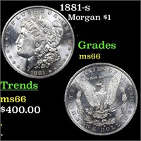 1881-s Morgan Dollar $1 Graded GEM+ Unc