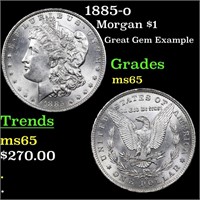 1885-o Morgan Dollar $1 Graded GEM Unc