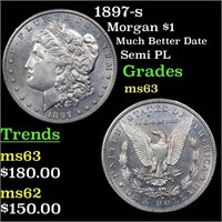 1897-s Morgan Dollar $1 Graded Select Unc