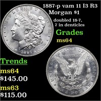 1887-p vam 11 I3 R3 Morgan Dollar $1 Graded Choice