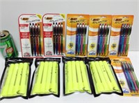 10 Paquets stylos et surligneurs Neuf