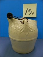 F.H. Weeks Small Crock Jug w/ Handle (Akron OH.) -