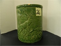 Green Stag Jar (Marked USA) (Minor Hairline)