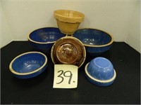(6) Stoneware Bowls - Various Sizes & Condition