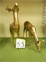 (2) Brass Deer