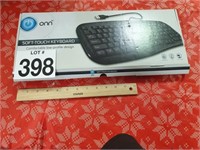 one, onn soft touch keyboard, new in box