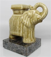 Porcelain Elephant w / Marble Base