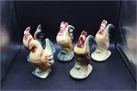 Vintage Royal Copley Ceramic Rooster Figurines 2