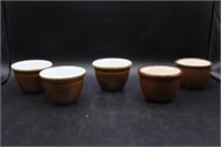 Assorted Brown Ceramic Condiment Bowls
