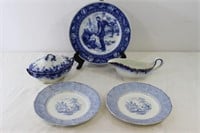 Vintage Blue & White Pattern Dinner & Serve ware