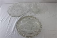 Glass Serving Platters & Bowl