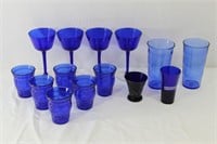 Assorted Cobalt Glassware