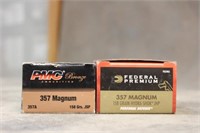 (70) Assorted 357 Magnum 158GR Reloaded Ammo