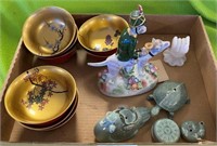 Oriental Bowls, Figures, Alabaster Hand & Misc.