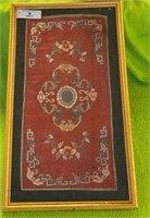 Framed Oriental Floral Silk