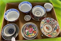 Flat of Oriental Porcelain Bowls & Cups