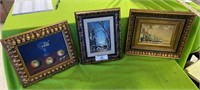3 Small Framed Paintings