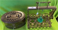 Brass Tantalus & Oval Pierced Brass Box