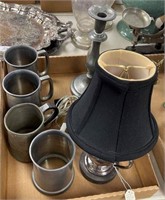 Flat of Pewter & Miscellaneous