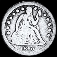 1860-S Seated Liberty Dime NICELY CIRCULATED