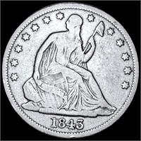1843-O Seated Half Dollar NICELY CIRCULATED