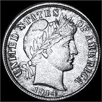 1914-D Barber Silver Dime UNCIRCULATED