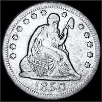 1850-O Seated Liberty Quarter NICELY CIRCULATED