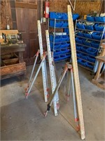 (3) FIELD LEVEL STANDS W/ GRADE RODS