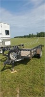 Heavy duty single axle trailer with drop-down