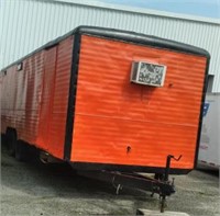 28 foot enclosed Orange storage trailer