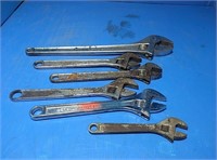 Flat of assorted crescent wrenches