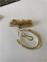 Gold Looking Marjuorie Pin & Wire