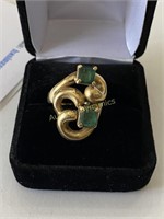 14k Gold Ring w/ Emerald, 11.26 gram