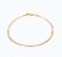 Jewelry 14kt Yellow Gold Figaro Chain Bracelet