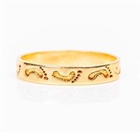 Jewelry 10kt Yellow Gold Footprint Ring