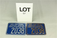 Set 1895-1995 Metal Hunting Licenses #2038 Residen