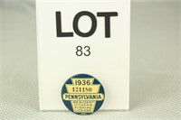 1936 PA Resident Fishing License Button #121180